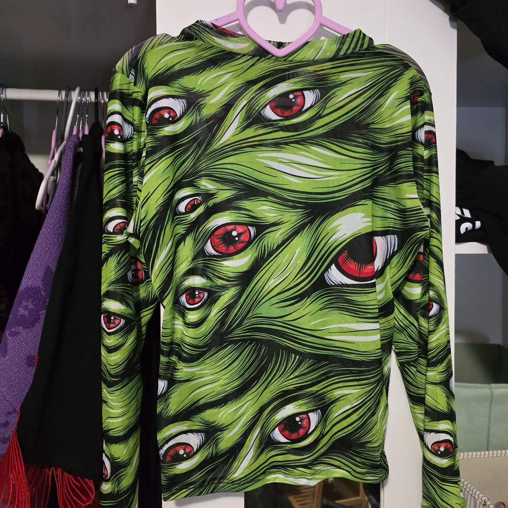 Blackmilk Eye On You Long Sleeve Sheer Top